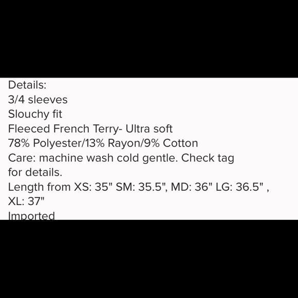 V-Neck Fleece Terry Dress - Picture 4 of 4